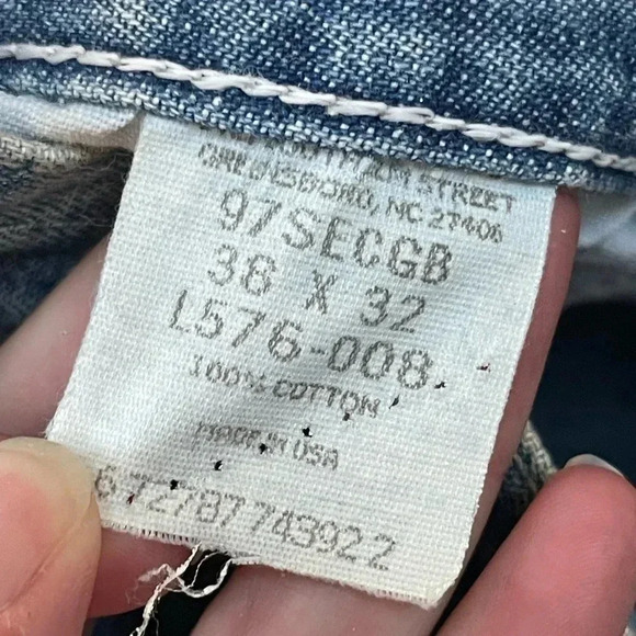 WRG jeans co Carpenter Baggy Wide Fit Blue Jeans 38 x 32 - Picture 13 of 14